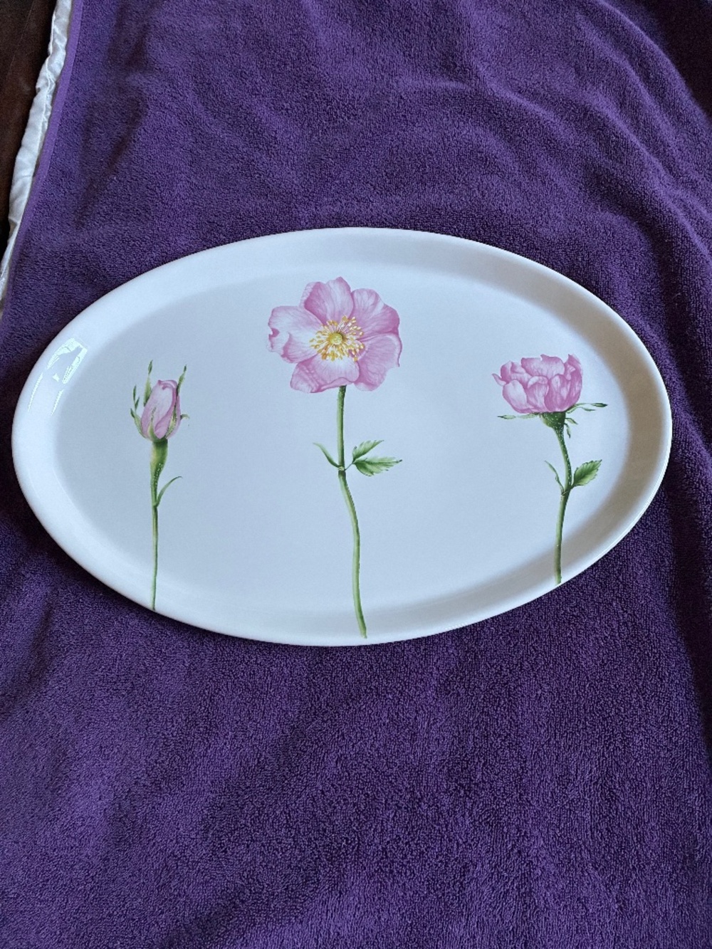 New Nantucket Home Ceramic Oval Tulip Platter